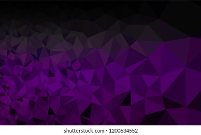 Dark Purple vector abstract polygonal texture. Modern geometrical abstract illustration with gradient. The polygonal design can be used for your web site.