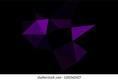 Dark Purple vector abstract polygonal cover. A vague abstract illustration with gradient. Brand new design for your business.