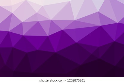 Dark Purple vector abstract polygonal cover. Creative illustration with gradient. A completely new design for your business.