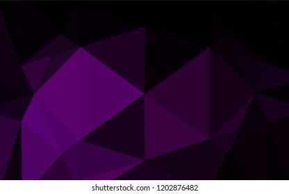 Dark Purple vector abstract polygonal texture. A sample with polygonal shapes. The completely new template can be used for your brand book.