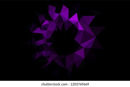 Dark Purple vector abstract polygonal texture. A sample with polygonal shapes. The completely new template can be used for your brand book.