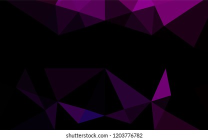 Dark Purple vector abstract polygonal cover. Modern geometrical abstract illustration with gradient. The template can be used as a background for cell phones.