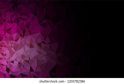 Dark Purple vector abstract polygonal layout. A completely new color illustration in a vague style. The textured pattern can be used for background.