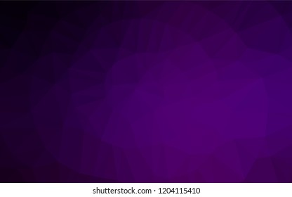 Dark Purple vector abstract polygonal texture. Glitter abstract illustration with an elegant design. A new texture for your design.