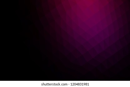 Dark Purple vector abstract polygonal texture. Shining illustration, which consist of triangles. The textured pattern can be used for background.