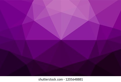 Dark Purple vector abstract polygonal layout. Creative illustration in halftone style with gradient. The template can be used as a background for cell phones.