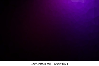 Dark Purple vector abstract polygonal cover. Colorful illustration in abstract style with gradient. A completely new design for your business.