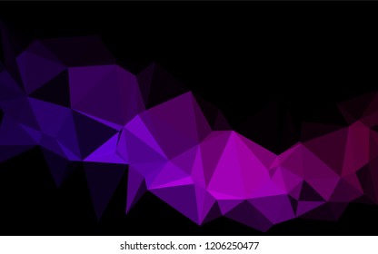 Dark Purple vector abstract polygonal texture. Creative geometric illustration in Origami style with gradient. Brand new design for your business.