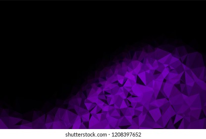 Dark Purple vector abstract polygonal texture. Shining illustration, which consist of triangles. A completely new design for your business.