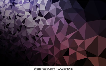 Dark Purple vector abstract polygonal layout. Glitter abstract illustration with an elegant design. The elegant pattern can be used as part of a brand book.
