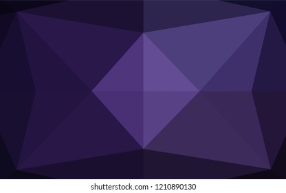 Dark Purple vector abstract polygonal texture. Creative geometric illustration in Origami style with gradient. The completely new template can be used for your brand book.