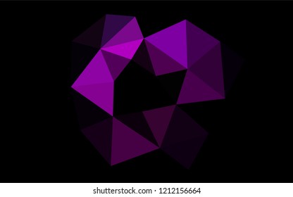 Dark Purple vector abstract polygonal texture. An elegant bright illustration with gradient. Brand new style for your business design.