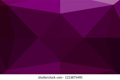Dark Purple vector abstract polygonal cover. Shining colored illustration in a Brand new style. Triangular pattern for your business design.