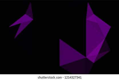 Dark Purple vector abstract polygonal layout. Shining colored illustration in a Brand new style. The template can be used as a background for cell phones.