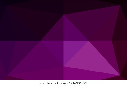 Dark Purple vector abstract polygonal layout. A sample with polygonal shapes. Brand new design for your business.