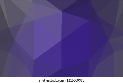 Dark Purple vector abstract polygonal texture. Colorful abstract illustration with gradient. Brand new style for your business design.