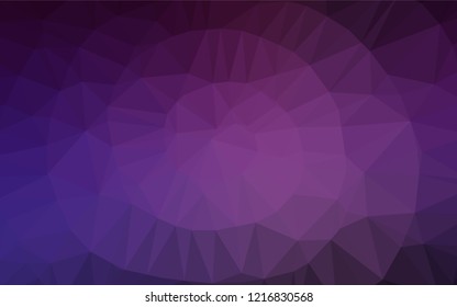 Dark Purple vector abstract polygonal layout. Brand new colored illustration in blurry style with gradient. The polygonal design can be used for your web site.