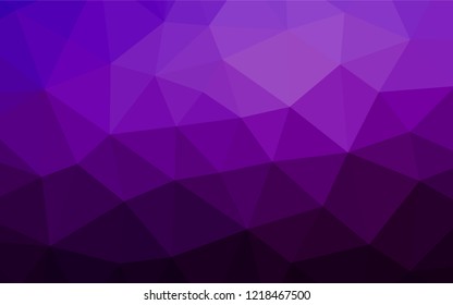 Dark Purple vector abstract polygonal cover. A completely new color illustration in a vague style. Brand new style for your business design.