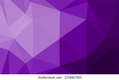 Dark Purple vector abstract polygonal cover. Shining colored illustration in a Brand new style. Triangular pattern for your business design.