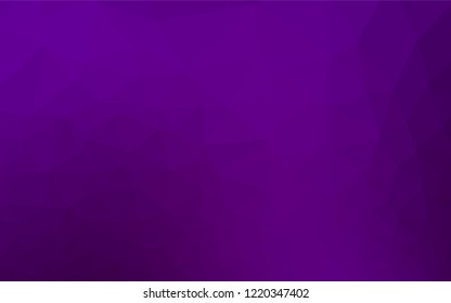 Dark Purple vector abstract polygonal layout. An elegant bright illustration with gradient. The best triangular design for your business.