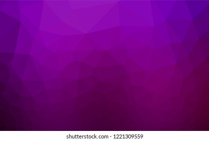 Dark Purple vector abstract polygonal cover. Geometric illustration in Origami style with gradient.  The completely new template can be used for your brand book.