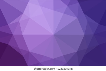 Dark Purple vector abstract polygonal layout. Colorful illustration in abstract style with gradient. The textured pattern can be used for background.