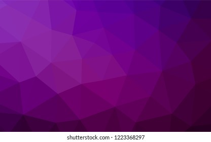Dark Purple vector abstract polygonal texture. Creative illustration in halftone style with gradient. The textured pattern can be used for background.