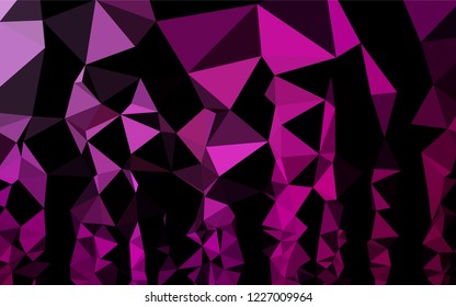 Dark Purple vector abstract polygonal cover. A completely new color illustration in a vague style. The textured pattern can be used for background.