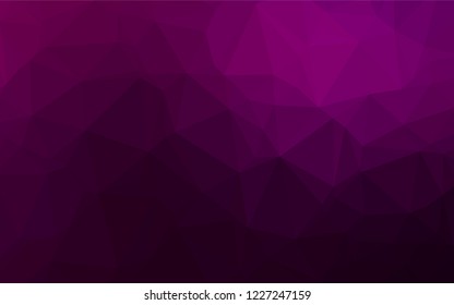 Dark Purple vector abstract polygonal texture. Shining illustration, which consist of triangles. The completely new template can be used for your brand book.