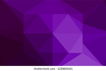 Dark Purple vector abstract polygonal cover. Modern geometrical abstract illustration with gradient. A completely new design for your business.