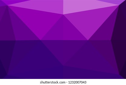 Dark Purple vector abstract polygonal cover. Shining illustration, which consist of triangles. The template can be used as a background for cell phones.