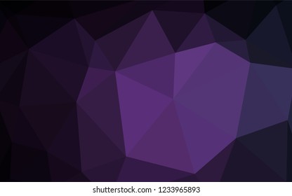 Dark Purple vector abstract polygonal pattern. A sample with polygonal shapes. A completely new design for your leaflet.