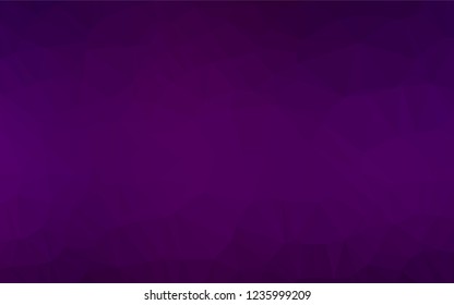 Dark Purple vector abstract polygonal texture. Shining illustration, which consist of triangles. The completely new template can be used for your brand book.