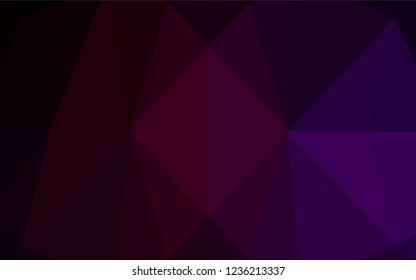 Dark Purple vector abstract polygonal texture. Glitter abstract illustration with an elegant design. The polygonal design can be used for your web site.