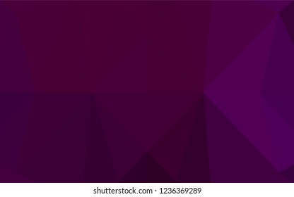 Dark Purple vector abstract polygonal texture. Brand new colored illustration in blurry style with gradient. Brand new style for your business design.