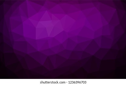Dark Purple vector abstract polygonal layout. Shining colored illustration in a Brand new style. Brand new design for your business.