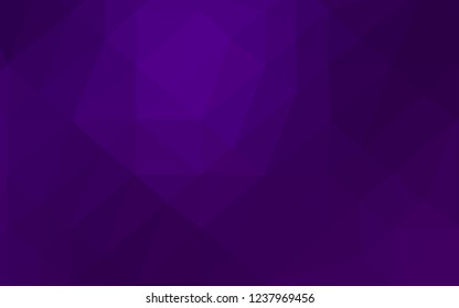 Dark Purple vector abstract polygonal cover. A sample with polygonal shapes. Completely new template for your business design.