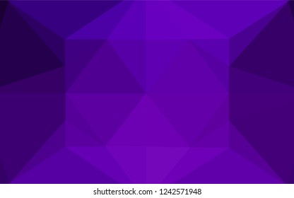 Dark Purple vector abstract polygonal texture. An elegant bright illustration with gradient. The polygonal design can be used for your web site.