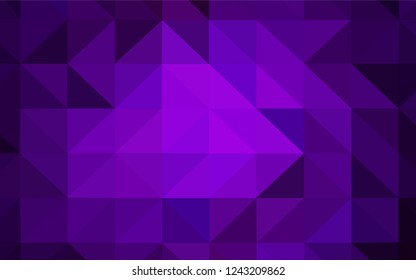 Dark Purple vector abstract polygonal template. Polygonal abstract illustration with gradient. A completely new design for your leaflet.