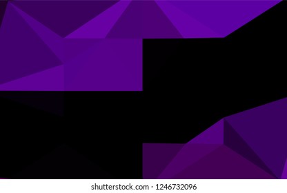 Dark Purple vector abstract polygonal cover. Brand new colored illustration in blurry style with gradient. A completely new design for your business.