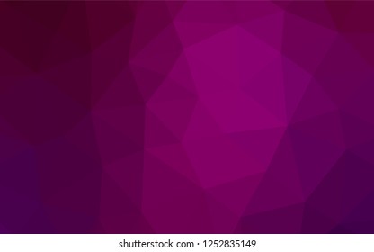 Dark Purple vector abstract polygonal texture. Glitter abstract illustration with an elegant design. Triangular pattern for your business design.