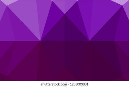 Dark Purple vector abstract polygonal cover. Brand new colored illustration in blurry style with gradient. Brand new style for your business design.