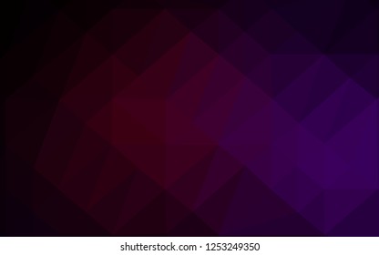 Dark Purple vector abstract polygonal texture. A completely new color illustration in a vague style. Brand new design for your business.
