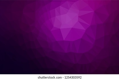 Dark Purple vector abstract polygonal layout. Creative illustration in halftone style with gradient. The completely new template can be used for your brand book.