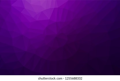 Dark Purple vector abstract polygonal texture. Creative geometric illustration in Origami style with gradient. The completely new template can be used for your brand book.