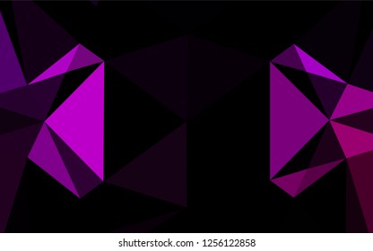 Dark Purple vector abstract polygonal texture. Modern geometrical abstract illustration with gradient. A new texture for your design.
