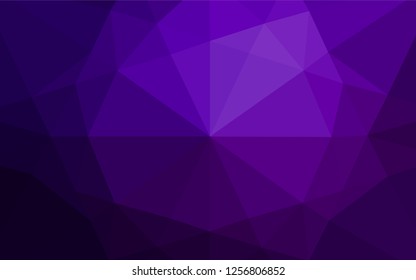 Dark Purple vector abstract polygonal texture. Shining illustration, which consist of triangles. The polygonal design can be used for your web site.