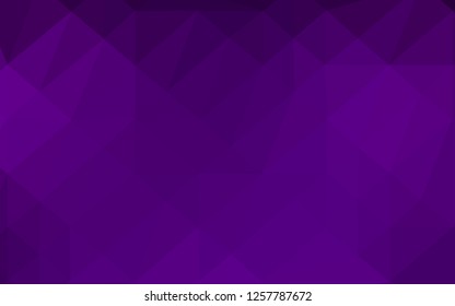 Dark Purple vector abstract polygonal texture. A vague abstract illustration with gradient. Completely new design for your business.