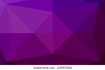 Dark Purple vector abstract polygonal texture. Creative illustration in halftone style with gradient. A completely new design for your business.