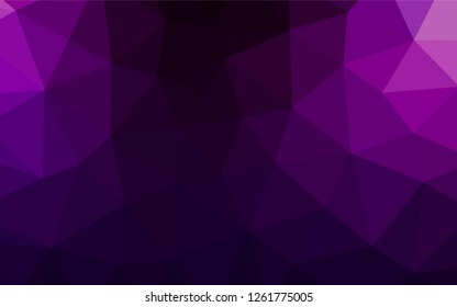 Dark Purple vector abstract polygonal layout. Colorful abstract illustration with gradient. The elegant pattern can be used as part of a brand book.